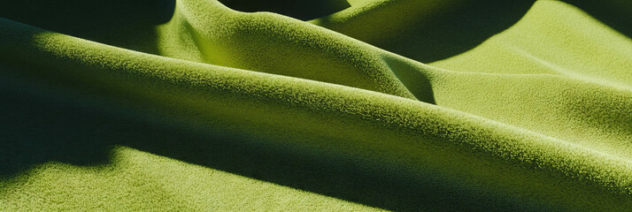 Poster - Dense lime green frieze carpet texture featuring deep shadows and a curled pile