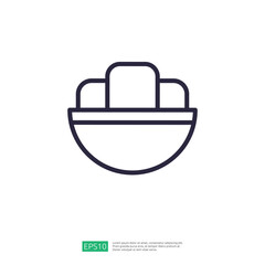 Poster - Minimalist Fruit Line Icon in Simple Style on White Background