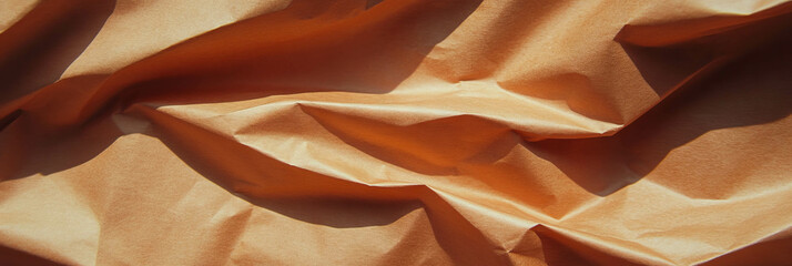 Poster - Medium brown paper bag texture showcasing subtle wrinkles and organic folds