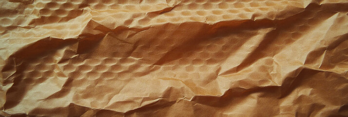 Poster - Texture study of medium brown paper featuring small textured squares and varied surface elements