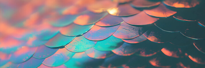 Poster - Shimmering metallic texture with chameleon effect showcasing shifting colors