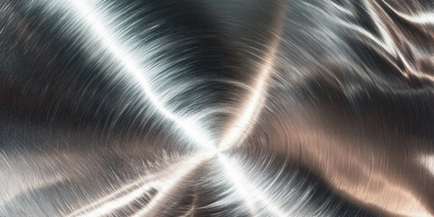 Aufkleber - Metallic silver wall texture with a grainy finish and subtle grunge details