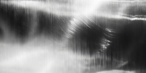 Poster - Metallic silver wall texture with grainy finish and subtle grunge effect