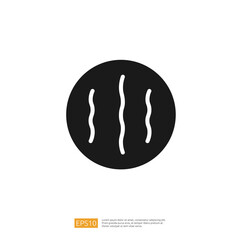 Poster - Minimalist Black Circle Icon Representing Fruit and Aroma Symbolism Using Graphic Design Methods Featuring Clean Lines and Curves as a Stylized Representation Design Style With