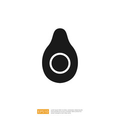 Poster - Simple Avocado Silhouette Icon On White Background With Smooth Lines