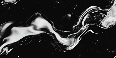 Poster - Mottled black and white texture with blurred edges and soft diffusion on a dark background