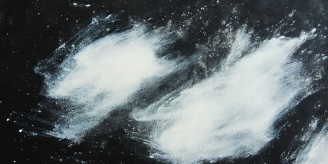 Poster - Mottled black and white textures with blurred edges creating a soft, diffused effect