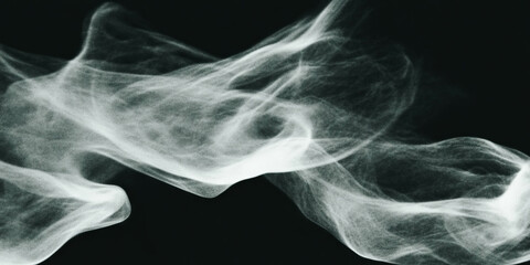 Poster - Mottled black and white texture with blurred edges and diffused effect against a dark background