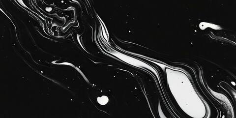 Poster - Mottled black and white texture with smooth gradients overlaying dark background