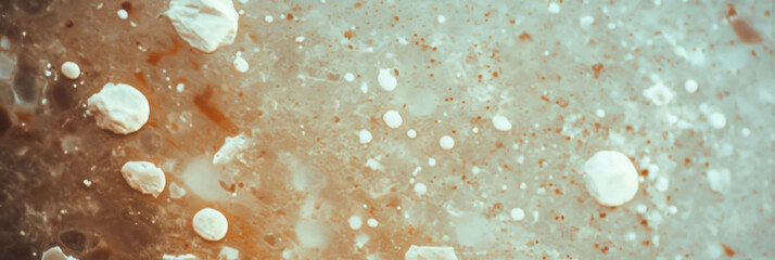 Poster - Mottled texture with scattered patterns in brown and beige shades across a surface