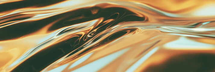 Poster - Flowing texture in shades of brown and beige creates a captivating visual experience