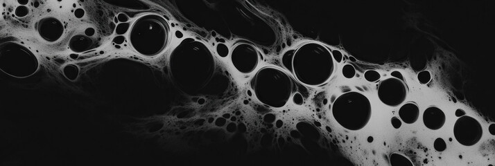 Poster - Mottled texture with concentrated spots and shadows in varying shades of gray and black