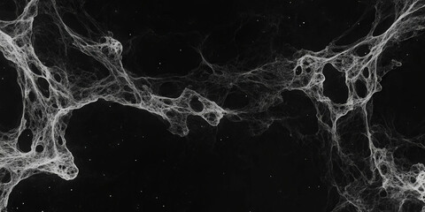 Poster - Mottled grayscale texture with fine scattered design against a black backdrop