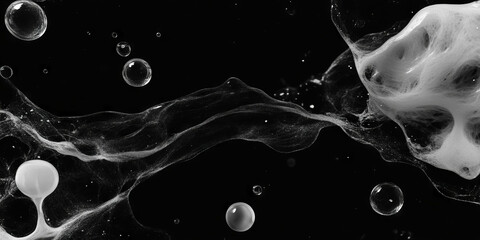 Aufkleber - Mottled grayscale texture with smooth patches and varied opacities on a black background