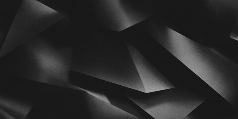 Poster - Mottled grayscale texture with sharp angles and deep shadows on a black background