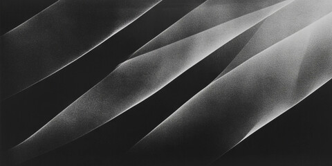 Poster - Mottled grayscale texture with sharp angular edges and deep shadows creating dramatic contrast
