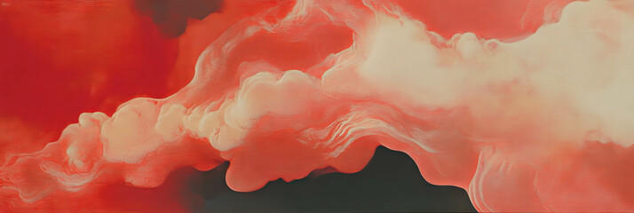 Aufkleber - Mottled red and beige texture with soft diffused light in a harmonious flow