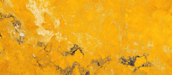 Poster - Vibrant yellow abstract texture with subtle brown and gray streaks, creating a dynamic and warm background ideal for various visual projects.