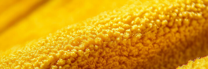 Poster - Mustard yellow dense loop pile carpet texture with uniform appearance and soft surface