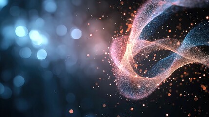 Fototapete - Quantum hacking visualization digital realm abstract high-tech environment macro perspective colorful dynamics for seo