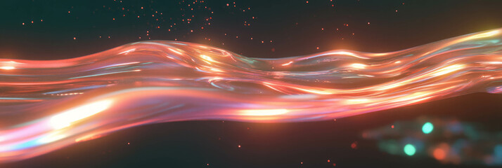 Poster - Organic crystal flares with flowing lines and soft colors create a stunning texture display