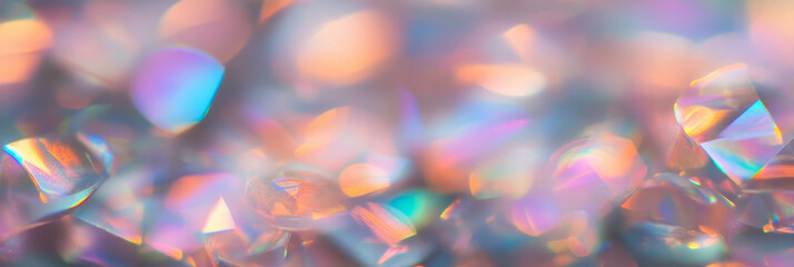 Poster - Overlapping crystal flares create vibrant light patterns and a colorful display
