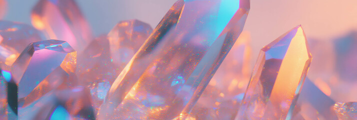 Poster - Vibrant overlapping crystal flares create intricate light patterns and hues