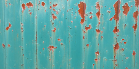 Poster - Oxidized silver wall texture with rough grunge and unique stains