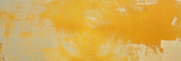 Poster - Faded pale golden yellow wall texture with subtle grunge effect for artistic backgrounds