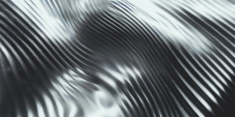 Poster - texture of pale metallic tarnished silver wall with grunge markings and grainy surface details