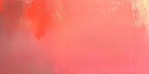 Poster - Pale red wall texture with faded paint reflecting subtle grunge details in natural light