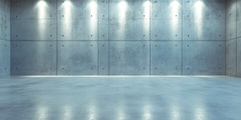 Poster - Pale silver wall texture with subtle grey details and soft sheen in an empty space