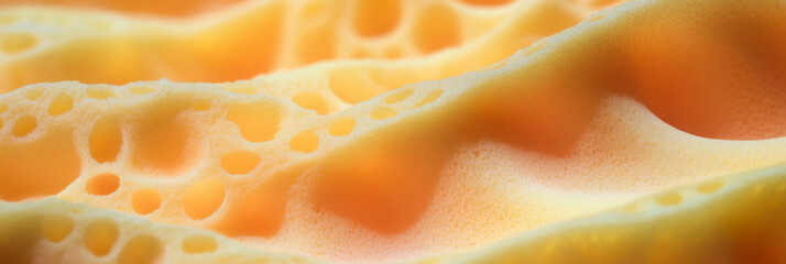Poster - Distinctive texture of a pale yellow cone wafer showcasing its unique embossed squares