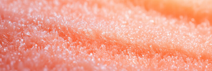 Poster - Dense saxony carpet in peach with short pile and subtle sheen enhances any interior space