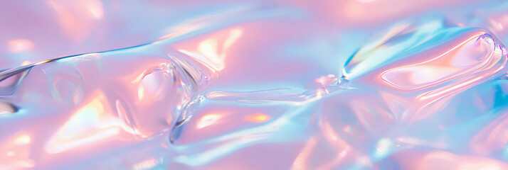 Poster - Clear gel texture showcasing sleek surface and vibrant light reflections