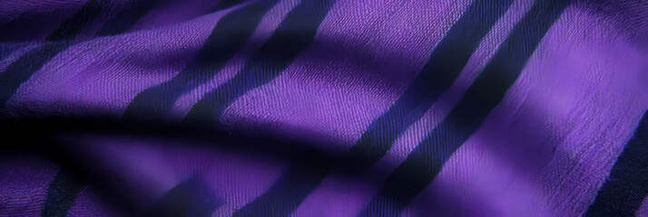 Poster - Purple plaid tablecloth displaying soft texture with intersecting lines