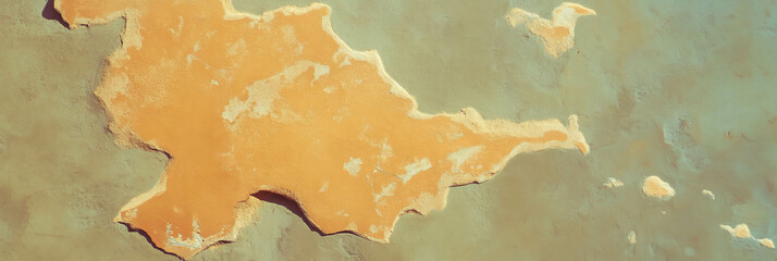 Poster - Texture of a raw umber brown wall showcasing grainy surface with subtle beige highlights