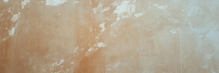 Poster - Rich raw umber brown wall with grainy texture blending subtle beige tones