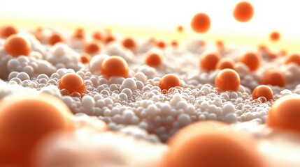 Poster - exploring microscopic particles in a fluid environment laboratory scientific illustration abstract c