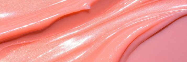 Aufkleber - Glossy pink gel texture with viscous flow and shiny reflections
