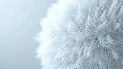 Poster - A closeup reveals a fluffy textured ball, showcasing delicate, soft strands that sparkle with light. The soothing hues create an atmosphere of tranquility and comfort