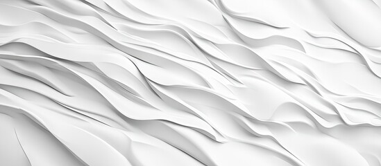 Poster - Textured wall surface featuring smooth, wavy layers in a light grey tone, creating a contemporary and clean aesthetic for modern interiors