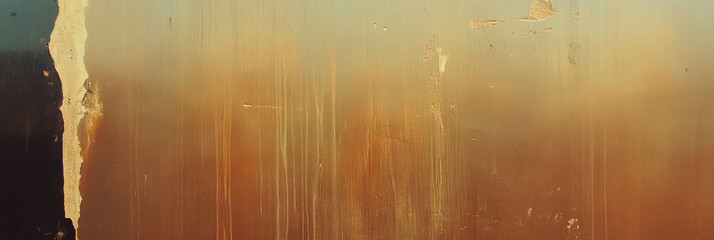 Poster - Textured russet light tan brown wall with subtle grunge patterns and dark shadow details