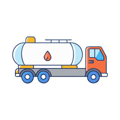 Poster - fuel tanker truck icon, fuel tanker truck vector illustration-simple illustration of fuel tanker truck, perfect for fuel tanker truck logos and icons
