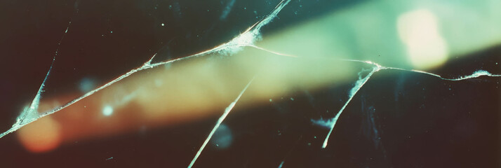 Poster - Exploring the unique texture of old film with deep scratches and uneven grain