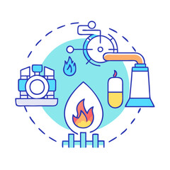 Poster - gas production icon, gas production vector illustration-simple illustration of gas production, perfect for gas production logos and icons