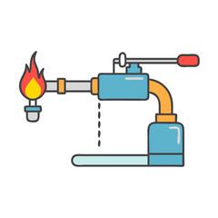Poster - industrial burner icon, industrial burner vector illustration-simple illustration of industrial burner, perfect for industrial burner logos and icons