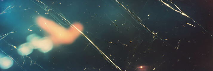 Poster - Visual representation of scanned film texture with fine scratches and grain effect