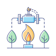Poster - natural gas icon, natural gas vector illustration-simple illustration of natural gas, perfect for natural gas logos and icons