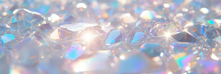 Poster - Scattered small crystal flares create a subtle sparkling effect in soft light